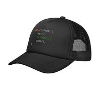 Cappelli Visiera Funny Computer Science Programmer Eat Sleep Code Cappucci da Golf Regolabile,Classic Baseball cap Cappellino da Baseball per Ciclismo Uomo Unisex
