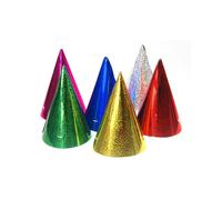 Cappellini a Cono Olografici cartoncino Mix di 6 colori cf 120 pezzi