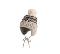 Cappellini Babbo Natale - con paraorecchie per Calore Invernale e Stile. Berretto Comodo per Il Clima Freddo, Ideale per Le FESTIVITÀ Natalizie e Le attività all'aperto. (Beige, A)