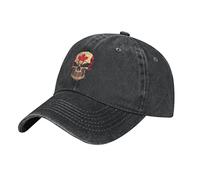 Cappellini Casuali Canadian Flag Skull Cappello da Sole Normale,Casual Trucker Cappellino Cappello per Adulto Regalo Unisex