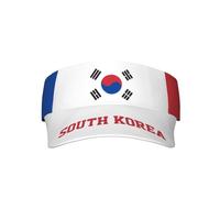 Cappellini con visiera con bandiera della Corea del Sud, per golf, tennis, spiaggia, pallavolo, adulti, cappello nero