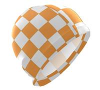 Cappellini da bagno a quadri americani arancioni e bianchi per capelli corti e calvi, impermeabili, taglia grande, per donna, protezione dei capelli e riduzione della resistenza, gorros para nadar en