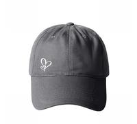Cappellini da baseball da donna, unisex, graziosi cappelli da baseball alla moda, regolabili, per allenamento, corsa, cappelli regolabili per papà, Grigio scuro, Taglia unica
