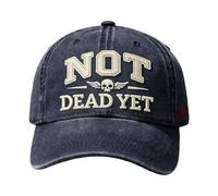 Cappellini da baseball da uomo, in cotone ricamato, design retrò umoristico con scritta "Not Dead word", cappello da baseball regolabile da donna, per giovani anziani, attività all'aperto, viaggi