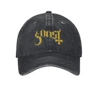 Cappellini da Baseball di Alta qualità per Uomini e Donne, Ghost Band Logo Uomo Donna Berretto da Baseball Distressed Washed Caps Cappello retrò Regalo Estivo all'aperto Snapback cap