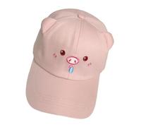 Cappellini da baseball in cotone con ricamo animale del fumetto Chiusura regolabile Taglie per adulti Gioventù Comoda fodera fascia per il sudore Unisex Carino Animal Ricamo, Maialino., Taglia unica