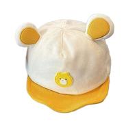 Cappellini da Baseball per | in Morbido Cotone per e Bambini, Berretto Regolabile Traspirante con Design Animali per Ragazze e Ragazzi da 6 a 3 Anni, Giallo, L