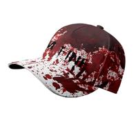 Cappellini da baseball sanguinanti regolabili per Halloween Unisex spaventoso sangue cappello da baseball per feste in maschera cappello costume di Halloween accessorio