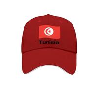 Cappellini da Baseball Semplici per Uomo E Donna con Tunisia Bandiera Nazionale Traspiranti Cappello da Uomo per Corsa Golf Palestra Allenamento Sport Moda Ufficio Coppa del Mondo