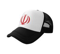 Cappellini da Camionista, Cappello Classico, Cappellino da Baseball in Rete con Repubblica Islamica Dell'Iran Emblema Nazionale, Cappello da Baseball Regolabile, Unisex, Classico Cappellino da papà