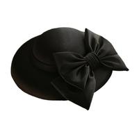 Cappellini da donna, Cappello da pescatore donna con fiocco grande for feste di banchetto a tesa larga clip multicolore