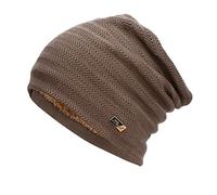Cappellini da donna e da uomo a maglia, cappellini aperti in pile di cotone, protezioni per le orecchie, caldi, berretto da baseball da giardiniere da uomo, Marrone, Taglia unica