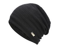 Cappellini da donna e da uomo a maglia, cappellini aperti in pile di cotone, protezioni per le orecchie, caldi, berretto da baseball da giardiniere da uomo, Nero , Taglia unica