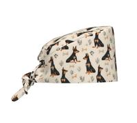 Cappellini da donna e uomo, morbidi e comodi, regolabili, con motivo cane Rottweiler, 1 stampa, cappello da lavoro, per infermiere, chirurgici, per donne e uomini, con fascia per il sudore, colore