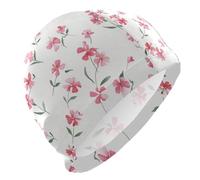 Cappellini da nuoto impermeabili con graziosi piccoli fiori rosa per capelli corti e calvi, per donne, protezione dei capelli e riduzione a resistenza, gorro para nadar mujer