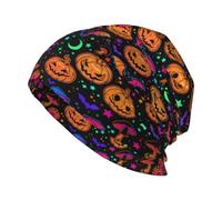 Cappellini per uomo e donna, comodo cappello a pipistrello di zucca di Halloween, cappello chemioterapia, cappello da notte nero