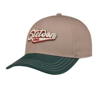 Stetson 1865 Cappello Script Donna/Uomo - Cappellino da baseball in cotone con visiera per estate/inverno, Beige-Verde, taglia unica
