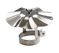 Cappellino a ombrello per camino, per stufe a legna, realizzato interamente in acciaio inossidabile per una maggiore durata e resistente alle intemperie (102 mm)