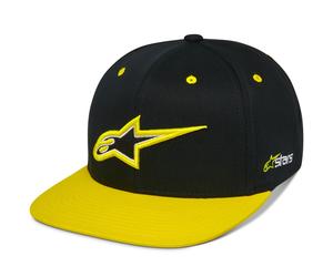 Cappellino Alpinestars Thickness Snapback nero-giallo fluo