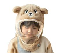 Cappellino Antivento con Maschera di Protezione delle Orecchie Berretto Ragazzi e Ragazze Un pezzo, cachi., Taglia unica