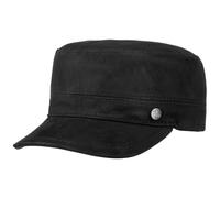 Cappellino Army in Pelle Cubano by Lierys nero 58 cm
