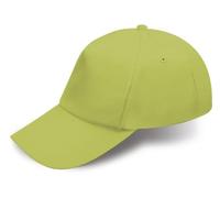 Cappellino Bambino 20 Pezzi 5 Pannelli 100% Cotone con Visiera Rigida precurvata e Chiusura Regolabile con Velcro a Strappo per Gite e Campo Estivo (IT, età, Taglia Unica, Verde Acido)