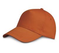 Cappellino Bambino 20 Pezzi 5 Pannelli 100% Cotone con Visiera Rigida precurvata e Chiusura Regolabile con Velcro a Strappo per Gite e Campo Estivo (IT, età, Taglia Unica, Arancio)