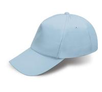 Cappellino Bambino 20 Pezzi 5 Pannelli 100% Cotone con Visiera Rigida precurvata e Chiusura Regolabile con Velcro a Strappo per Gite e Campo Estivo (IT, età, Taglia Unica, Celeste)