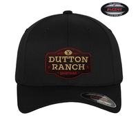 Cappellino Baseball Cap Yellowstone Dutton Ranch Nero Flexfit Uomini Unisex