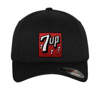Cappellino Baseball Flexfit Con Patch Logo Retro 7UP Ufficiale Nero Verde Khaki