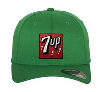 Cappellino Baseball Flexfit Con Patch Logo Retro 7UP Ufficiale Nero Verde Khaki