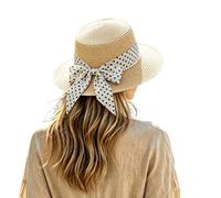 Cappellino Bianco - Cappello da Donna in Stile Francese per L'Estate Un Elegante Cappello da Sole a Tesa Piatta Perfetto per Il Mare e la Spiaggia