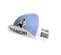 Cappellino bici vintage Bianchi - bianco e azzurro ( Bianco e azzurro / Unica )