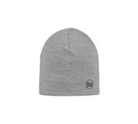 Cappellino buff in lana merino di peso medio grigio melange