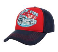 Cappellino Burnin Fire by King Kerosin blu scuro-rosso One Size