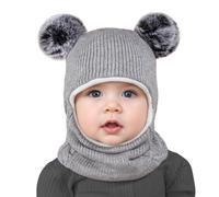 Cappellino Calda Per Bambini Cappelli Lana Bambina Cappello Con Orecchie Dopo Sci Bebe Regali Turbante Snowsuit a Berretto Berretto a Maglia Sciarpa Con Pompom Berretti Per Bambini Ragazzi Ragazze