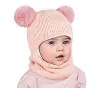 Cappellino Calda Per Bambini Cappelli Lana Bambina Cappello Con Orecchie Dopo Sci Bebe Regali Turbante Snowsuit a Berretto Berretto a Maglia Sciarpa Con Pompom Berretti Per Bambini Ragazzi Ragazze