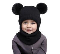 Cappellino Calda Per Bambini Cappelli Lana Bambina Cappello Con Orecchie Dopo Sci Bebe Regali Turbante Snowsuit a Berretto Berretto a Maglia Sciarpa Con Pompom Berretti Per Bambini Ragazzi Ragazze
