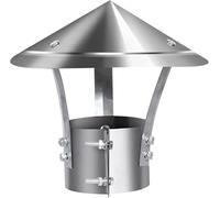 Cappellino Camino In Acciaio Inox 201, 80mm-300mm Rotonda Tappo Antipioggia Camino Resistente Alla Pioggia Facile da Installare Appello Camino per Camini e Stufe(90mm/3.54IN)