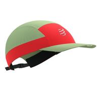 Cappellino compressport 5 panel verde chiaro rosso