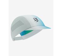 Compressport - Cappello con visiera articolata - Pro Racing Cap Star White/Blue-Green - Bianco