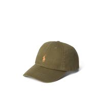 Cappellino con piccolo logo ricamato, in cotone chino Verde TU