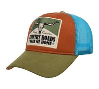 King Kerosin Country Roads Cappellino da baseball, cappellino da baseball Trucker, da donna/uomo, made in Turkey con ombrello, ombrello primavera-estate, autunno/inverno, Colore: arancione., Taglia