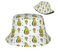 Cappellino Cuore di Avocado Carino Pieghevole Bucket Hat Trendy Cappello da Secchio per Spiaggia Escursionismo Caccia