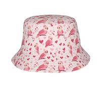Cappellino Cuori di Pappagalli Dolci E Carini Unisex Bucket Hat Protezione del Sole Cappello da Secchio per Summer Calcio Viaggi