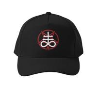 Cappellino da Baseball Cappello da Sole Rosso con Pentagramma e Croce del Leviatano, Ideale per la Spiaggia, Le attività all'aperto, Traspirante, Leggero e Comodo.