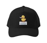 Cappellino da Baseball Cappello Unisex Traspirante e Regolabile in Puro Cotone Nero con Meme Chaos Duck Peace Is Not An Option per attività all'aperto.