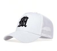 Cappellino da baseball classico retrò Y2K con ricamo di lettere gotiche romane e rete traforata, cappellino trucker unisex da uomo e donna, adatto per tutte le stagioni primavera estate autunno invern