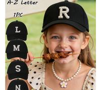 Cappellino da baseball con brillantini e lettera per ragazze adolescenti, visiera regolabile per il sole, cappellino con visiera personalizzato per attività all'aperto 8-12Y,1-3Y,12-16Y,3-8YLetterePol