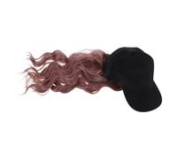 Cappellino da baseball con capelli da donna: cappello con parrucca sintetica